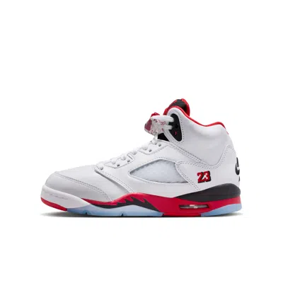 Jordan Babies' Air  5 Retro "fire Red Black Tongue" Big Kids' Shoes In Multi