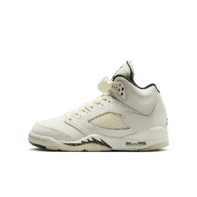 Jordan Air  5 Retro Se Big Kids Shoes In White