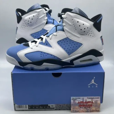 Pre-owned Jordan Air 6 Retro Lifestyle Sneakers Unc Home Men University Blue Ct8529 Lace In University Blue/white/college Navy/black