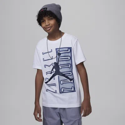 Jordan Air  Big Kids' Aj11 Vertical Columns T-shirt In White