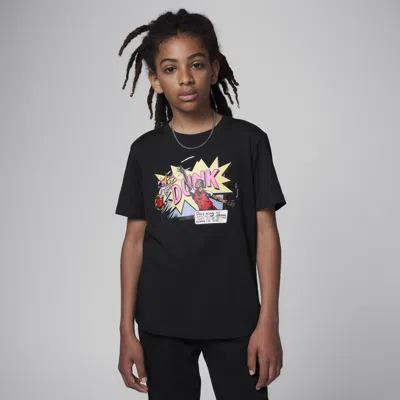Jordan Big Boys Air Comics Dunk Short-sleeve Graphic T-shirt In 023black