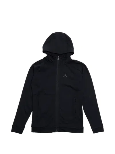 Jordan Air Fleece Zip-up Hoodie In Black