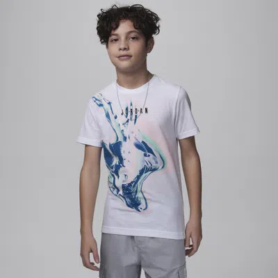 Jordan Air Heat Map Big Kids' Graphic T-shirt In White