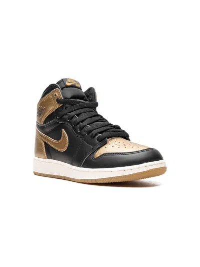 Jordan Kids' Air  1 "black/metallic Gold" Sneakers