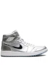 Jordan Air  1 High "gift Giving" Golf Shoes In Silver