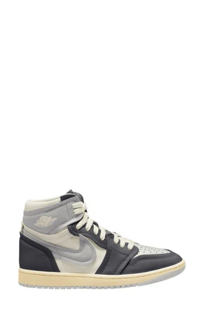 Jordan Air  1 High Mm Basketball Sneaker In Anthracite/ Grey/ Sail/ Muslin