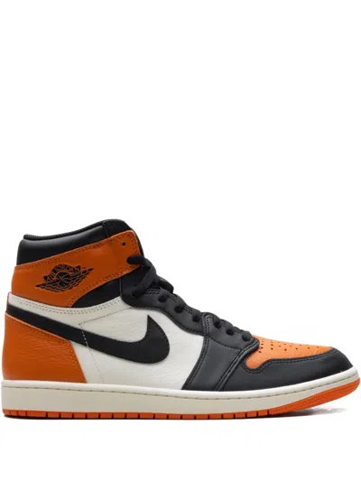 Jordan Air  1 High Og Leather Sneakers In Red