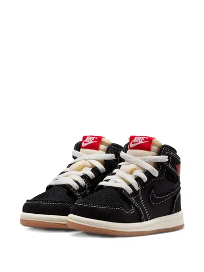 Jordan Babies' Air  1 High Og Sneakers In Black