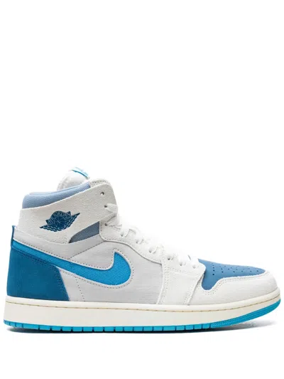 Jordan Air  1 High Zoom Air Cmft 2 "dark Powder Blue" Sneakers In White