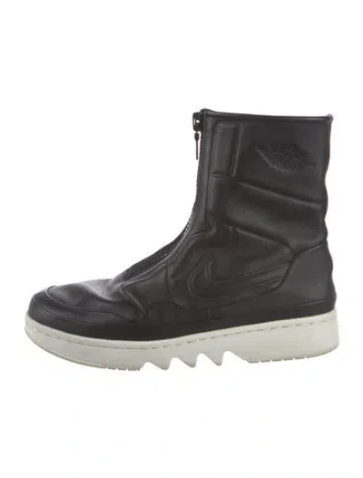 Pre-owned Jordan Air  1 Jester Xx 'black' Leather Chelsea Boots