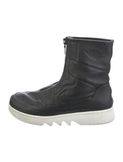Pre-owned Jordan Air  1 Jester Xx 'black' Leather Chelsea Boots