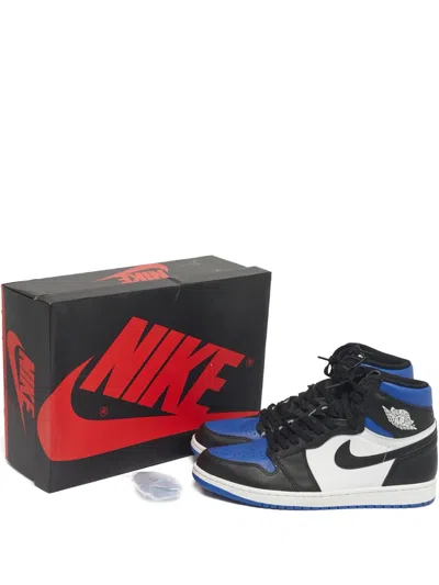 Pre-owned Jordan Air  1 Leather Sneakers In Black