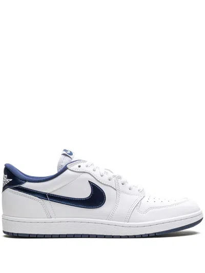 Jordan Air  1 Low 85 "metallic Navy" Sneakers In White