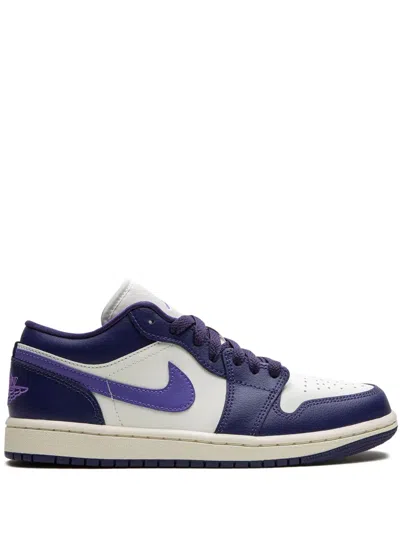 Jordan Nike Air  1 Low Sneakers In Purple & White