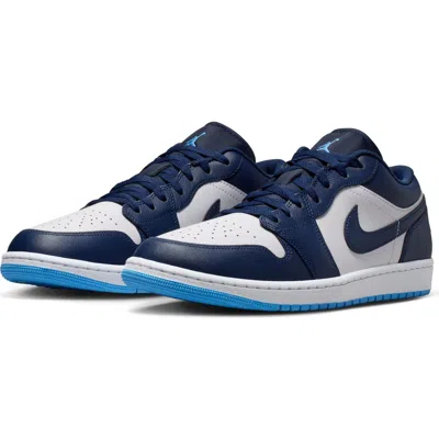 Jordan Aj 1 Low In Midnight Navy/white/univ Blue