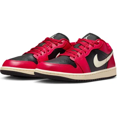 Jordan Womens  Aj 1 Low In Black/mystic Hibiscus/coconut Milk