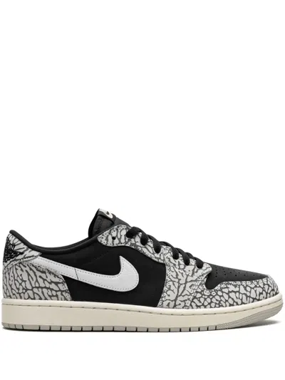 Jordan Air  1 Low "elephant Print" Sneakers In Black