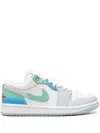 Jordan Air  1 Low "emerald Rise" Sneakers In White