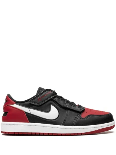 Jordan Air  1 Low Flyease "bred" Sneakers In Black
