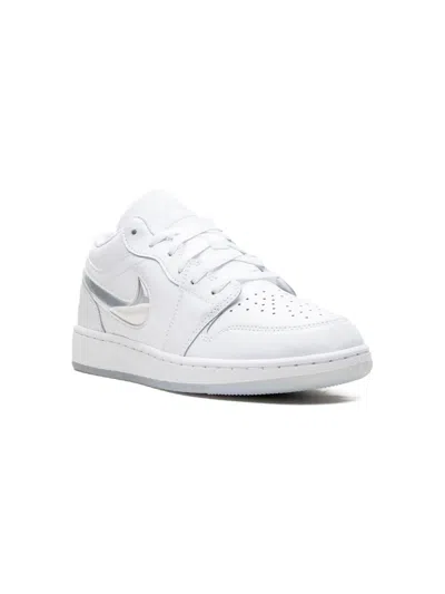 Jordan Kids' Air  1 Low "glitter Swoosh" Sneakers In White