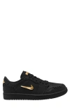 Jordan Air  1 Low Method Of Make Sneaker In Black/metallic Gold
