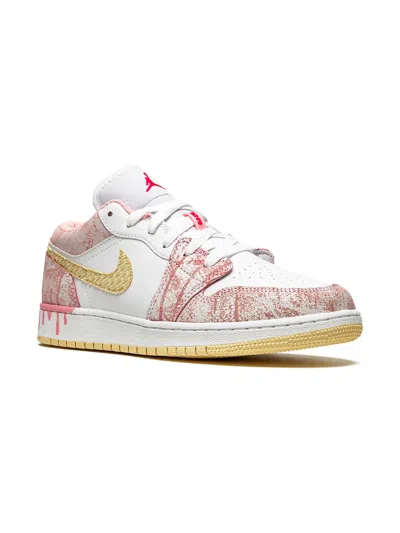 Jordan Kids' Air  1 Low Se "paint Drip" Sneakers In White