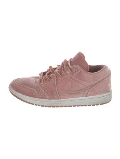 Pre-owned Jordan Air  1 Low Se "pink Velvet" Athletic Sneakers