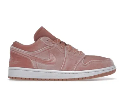 Pre-owned Jordan Air  1 Low Se Pink Velvet (women's) Sneakers In Rust Pink/white