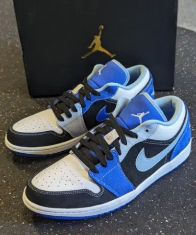 Pre-owned Jordan Air  1 Low Se 'racer Blue' Men's Basketball Shoes Dh0206-400 Size 10.5
