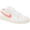 Jordan Air  1 Low Se Sneaker In Summit White/ember/pink