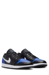 Jordan Air  1 Low Sneaker In Black/game Royal/white