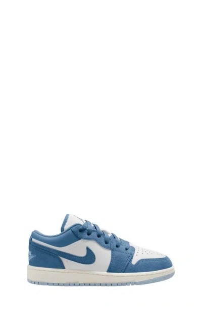 Jordan Air  1 Low Sneaker In White/ Blue/ Blue Grey/ Sail