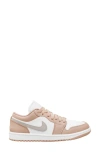 Jordan Air  1 Low Sneaker In White/ Light Bone/ Beige