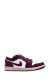 Jordan Air  1 Low Sneaker In White/bordeaux/sail