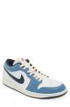 Jordan Air  1 Low Sneaker In White/navy/aegean Storm