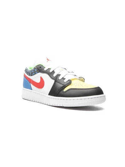 Jordan Kids' Air  1 Low "white Mesh/multicolor" Sneakers In Black