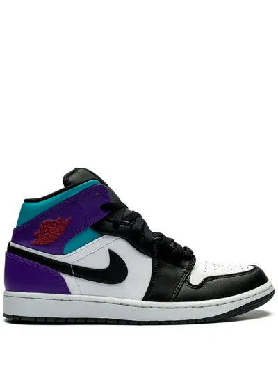 Jordan Air  1 Mid "aqua" Trainers In Black