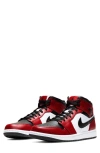 Jordan Air  1 Mid Basketball Sneaker In Red