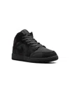 Jordan Air  1 Mid "black Suede" Sneakers In Black