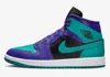 Jordan Air  1 Mid Bq6472-502 Sneaker Women's Black Grape Lifestyle Shoes In Multi