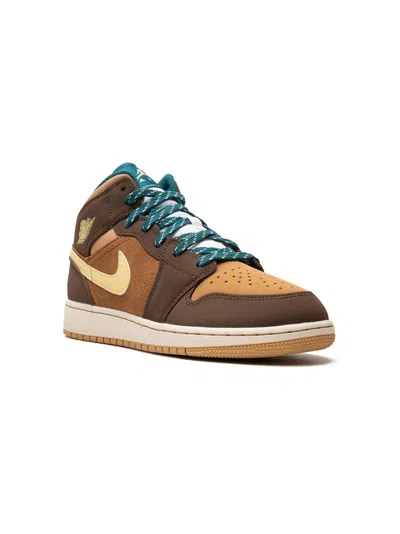 Jordan Kids' Air  1 Mid "cacao Wow" Sneakers In Blue