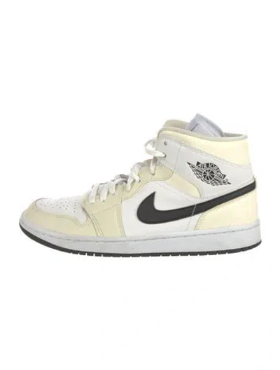 Pre-owned Jordan Air  1 Mid 'coconut Milk' Sneakers In Neutral
