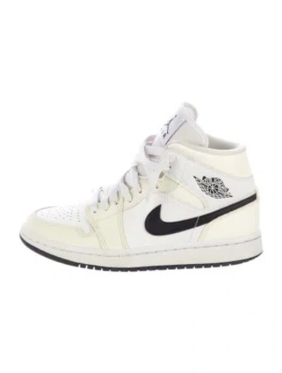 Pre-owned Jordan Air  1 Mid 'coconut Milk' Wedge Sneakers In White