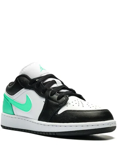 Jordan Kids' Air  1 Mid "green Glow" Sneakers In White