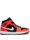 Jordan Air  1 Mid "infrared 23" Sneakers In Black