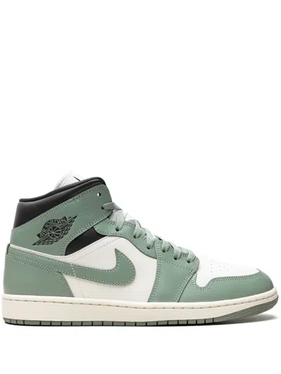 Jordan Air  1 Mid "jade Smoke" Sneakers In Green