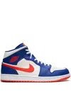 Jordan Air  1 Mid "knicks" Sneakers In Weiss