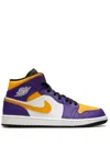 Jordan Air  1 Mid "lakers" Sneakers In Purple