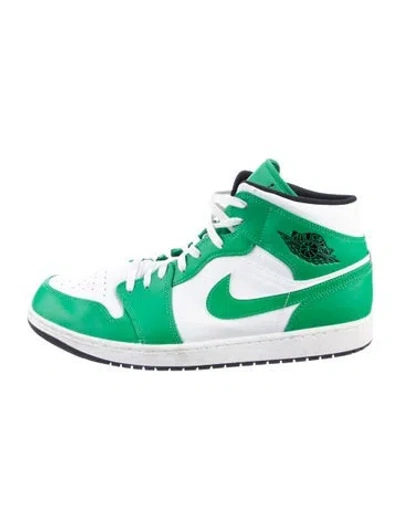 Pre-owned Jordan Air  1 Mid 'lucky Green' Sneakers