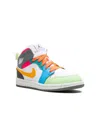 Jordan Air  1 Mid "multi Color" Sneakers In 白色